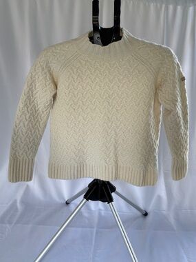 Saint James Cream Cable Knit Wool Sweater Women S US 8